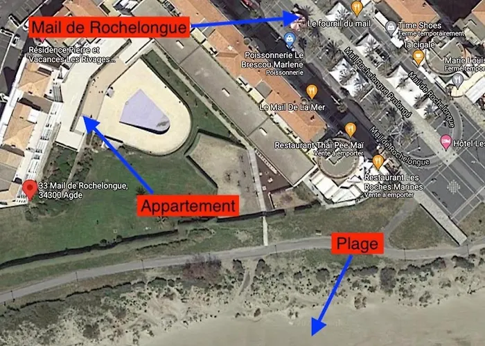 Les Rivages De Rochelongues, T3, Piscine, Clim, Parking Apartment *